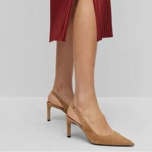 BOSS Janet Slingback Pointed Toe Pump - Medium Beige - Size 36
$230